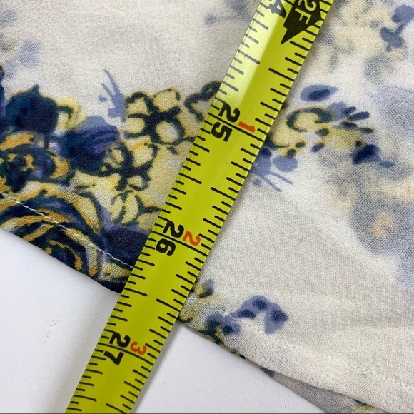 Joie White Floral 3/4 Sleeve Blouse Small - Picture 8 of 11